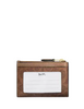 Coach Mini Skinny Id Case In Signature Canvas Brown Copper