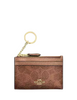 Coach Mini Skinny Id Case In Signature Canvas Brown Copper