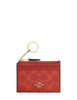 Coach Mini Skinny Id Case In Signature Canvas Crimson