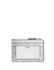 Coach Mini Skinny Id Case In Signature Canvas Grey Silver 