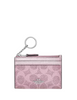 Coach Mini Skinny Id Case In Signature Canvas Pink Rose