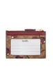 Coach Mini Skinny Id Case In Signature Canvas With Cherry Print Tan