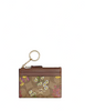 Coach Mini Skinny Id Case In Signature Canvas With Floral Print Khaki Multi