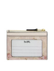 Coach Mini Skinny Id Case In Signature Canvas With Floral Print Sand