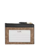Coach Mini Skinny Id Case In Signature Canvas With Floral Print Tan