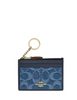 Coach Mini Skinny Id Case In Signature Denim Indigo