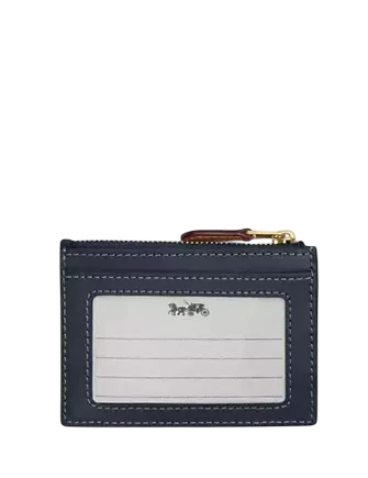 Coach Mini Skinny Id Case In Signature Denim Indigo