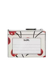 Coach Mini Skinny Id Case With Cherry Print Chalk