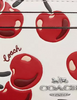 Coach Mini Skinny Id Case With Cherry Print Chalk