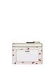 Coach Mini Skinny Id Case With Cherry Print Chalk