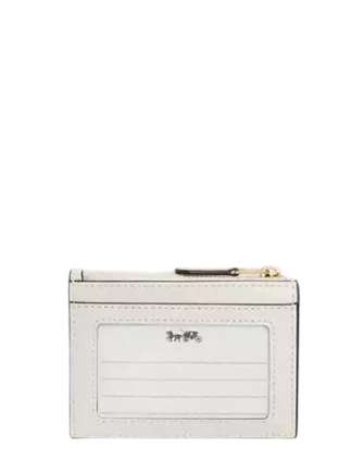 Coach Mini Skinny Id Case With Quilting Chalk