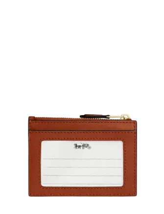 Coach Mini Skinny Id Case With Quilting Cinnamon