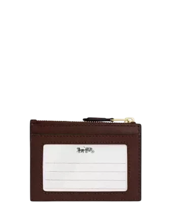 Coach Mini Skinny Id Case With Quilting Maple