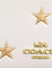 Coach Mini Skinny Id Case With Star Print Chalk 