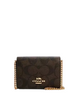 Coach Mini Wallet On A Chain In Signature Canvas Brown Black