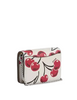 Coach Mini Wallet On A Chain With Cherry Print Chalk