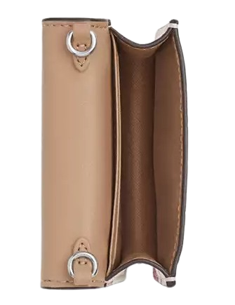 Coach Mini Wallet On A Chain With Cherry Print Chalk