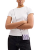 Coach Mini Wallet On A Chain With Floral Applique Lilac