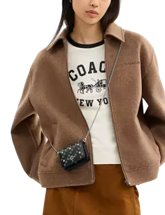 Coach Mini Wallet On A Chain With Rivets Black