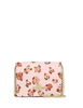 Coach Mini Wallet On A Chain With Rosette Print Blush 