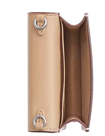 Coach Mini Wallet On A Chain With Sparkly Butterfly Print Seashell