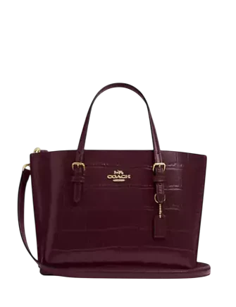 Coach Mollie Tote Bag 25 Dark Wine