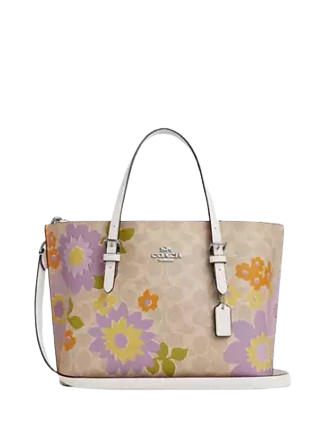 【春にピッタリ★Coach★Mollie Tote Bag 25 Signature Canvas】 COACH® Outlet | Mollie Tote Bag 25 In Signature Canvas