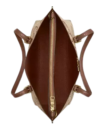Coach Mollie Tote Bag 25 In Signature Canvas With Shell Print