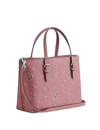 Coach Mollie Tote Bag 25 With Star Print Dusty Pink