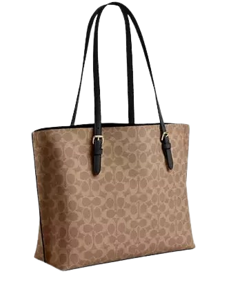 Coach Mollie Tote Bag In Signature Canvas Tan Black