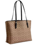 Coach Mollie Tote Bag In Signature Canvas Tan Black