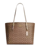 Coach Mollie Tote Bag In Signature Canvas Tan Light Champagne