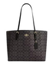 Coach Mollie Tote Bag In Signature Canvas Walnut Black