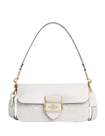 Coach Morgan Shoulder Bag In Signature Leather Chalk