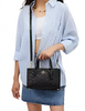 Coach Nina Small Tote Bag In Signature Leather Black 