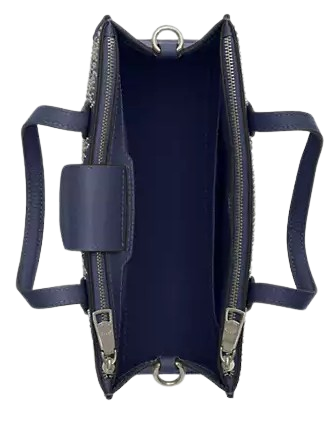 Coach Nina Small Tote Bag With Signature Rivets True Navy