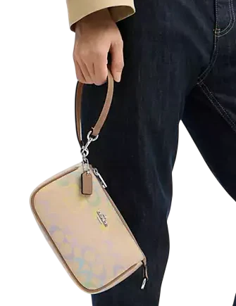Coach Nolita 19 In Rainbow Signature Canvas Sand