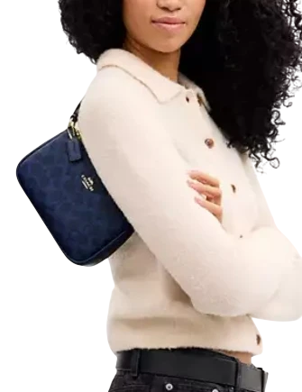 Coach Nolita 19 In Signature Canvas Navy