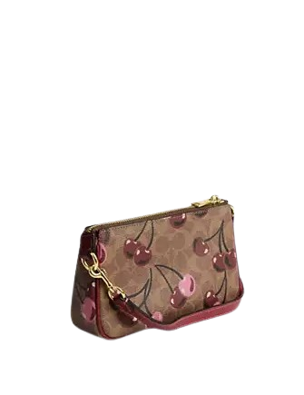 Coach Nolita 19 In Signature Canvas With Cherry Print Tan 