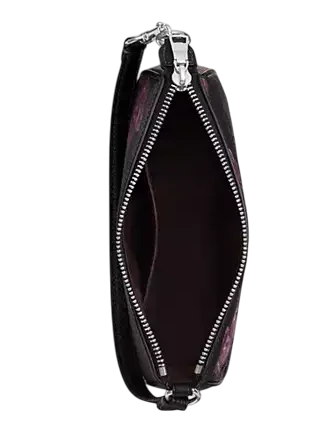 Coach Nolita 19 With Floral Print Black Purple
