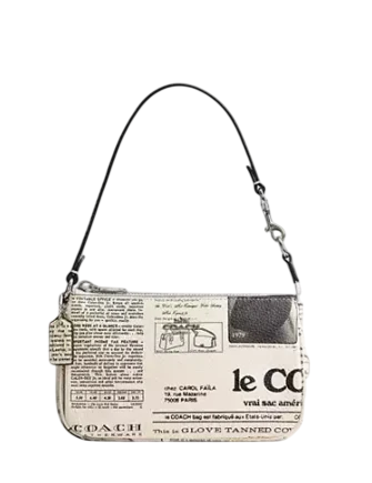 Coach Nolita 19 With Newspaper Print  Chalk 