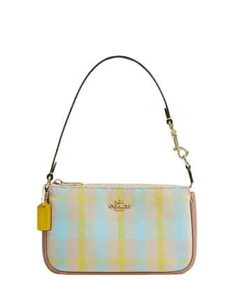 Coach Nolita 19 With Plaid Print Bright Maize 