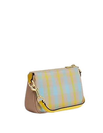 Coach Nolita 19 With Plaid Print Bright Maize 