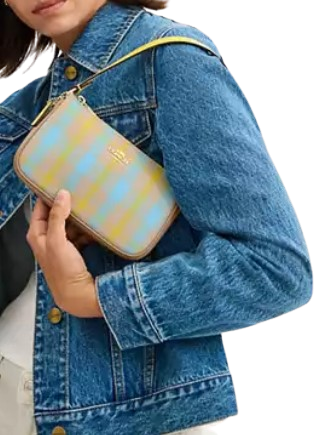 Coach Nolita 19 With Plaid Print Bright Maize 