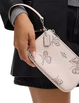 Coach Nolita 19 With Sparkly Butterfly Print Seashell