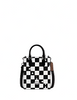 Coach North South Mini Tote With Checkerboard Print Black Chalk