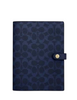 Coach Notebook In Signature Canvas Navy