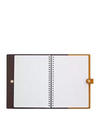 Coach Notebook In Signature Canvas With Floral Print Walnut Yellow