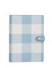 Coach Notebook With Gingham Print Blue