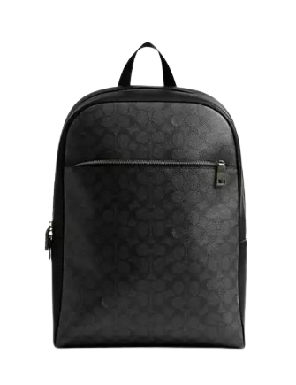 Coach Owen Backpack In Signature Canvas Charcoal Black